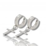 Stainless steel earrings with cross (code M2545)